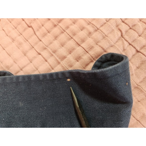 Vintage Disneyland Resort XL Single Needle Tailor Cotton MICKEY Blue Dress Shirt - Picture 6 of 7